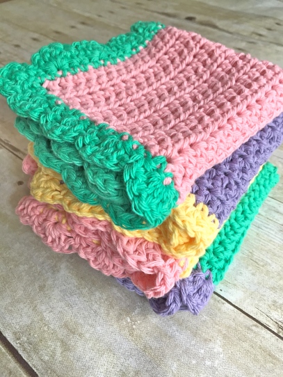 Crochet Dishcloths with Ruffles