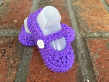 Crochet Mary Janes Baby Shoes