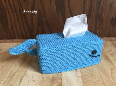 Whale Tissue Box Cover to Crochet